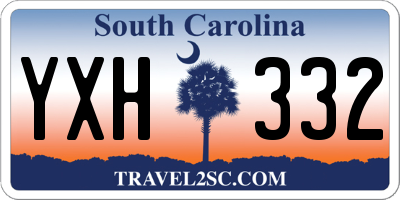 SC license plate YXH332