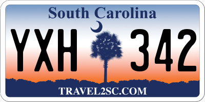 SC license plate YXH342