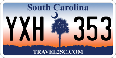 SC license plate YXH353