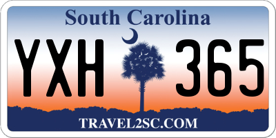SC license plate YXH365