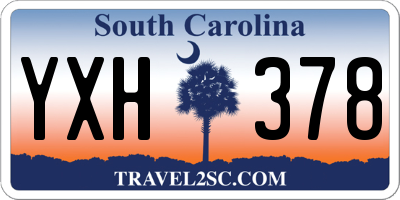 SC license plate YXH378