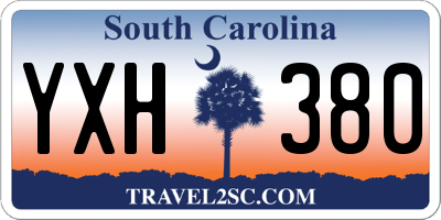 SC license plate YXH380