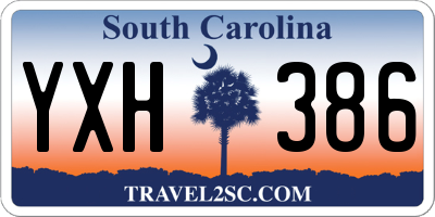 SC license plate YXH386