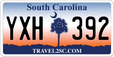 SC license plate YXH392