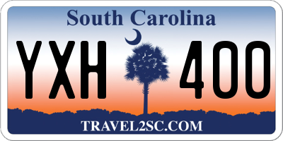 SC license plate YXH400