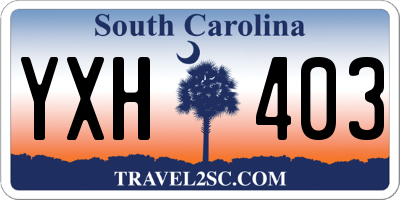 SC license plate YXH403