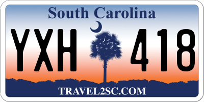 SC license plate YXH418
