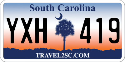 SC license plate YXH419