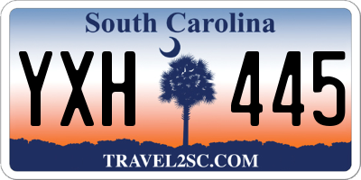 SC license plate YXH445