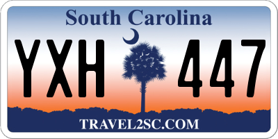 SC license plate YXH447