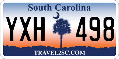SC license plate YXH498