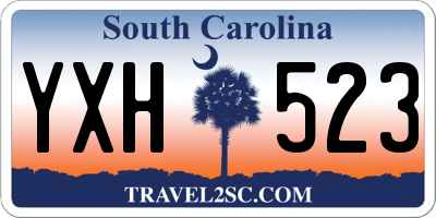 SC license plate YXH523