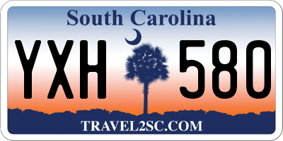 SC license plate YXH580