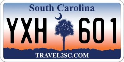 SC license plate YXH601