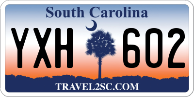 SC license plate YXH602