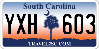 SC license plate YXH603