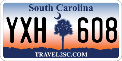 SC license plate YXH608