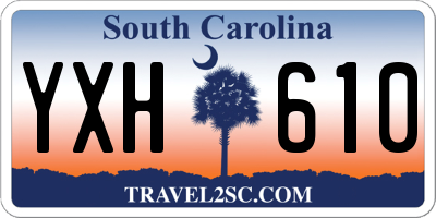 SC license plate YXH610