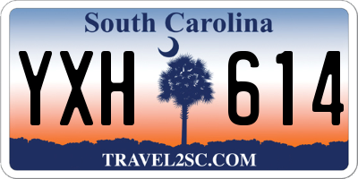 SC license plate YXH614