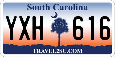 SC license plate YXH616