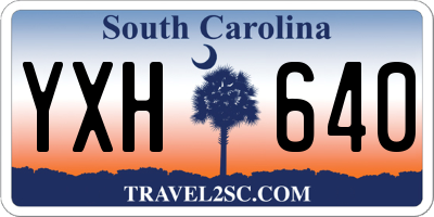 SC license plate YXH640