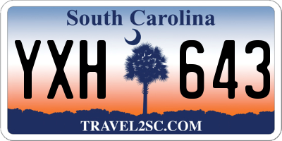 SC license plate YXH643