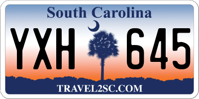 SC license plate YXH645