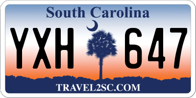 SC license plate YXH647
