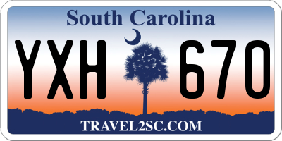 SC license plate YXH670