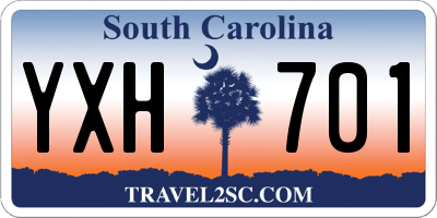 SC license plate YXH701