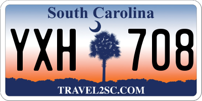 SC license plate YXH708