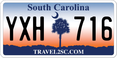 SC license plate YXH716