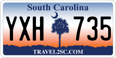 SC license plate YXH735