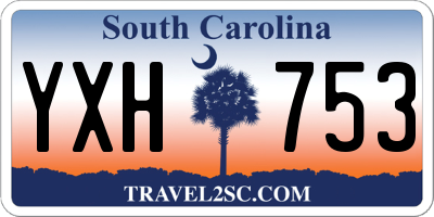 SC license plate YXH753
