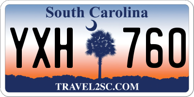 SC license plate YXH760