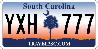 SC license plate YXH777