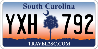 SC license plate YXH792