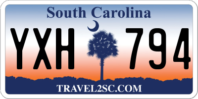 SC license plate YXH794