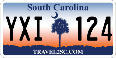 SC license plate YXI124