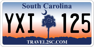 SC license plate YXI125