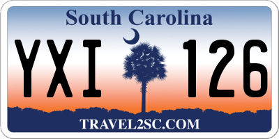 SC license plate YXI126