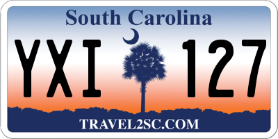 SC license plate YXI127