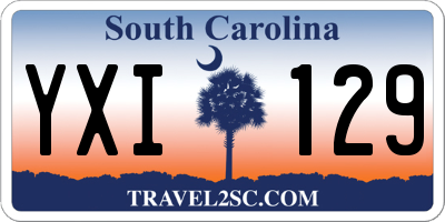 SC license plate YXI129