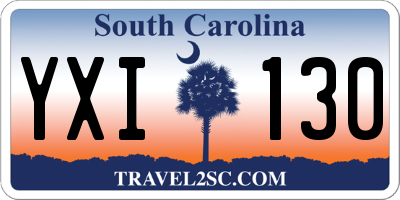 SC license plate YXI130