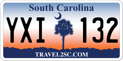SC license plate YXI132