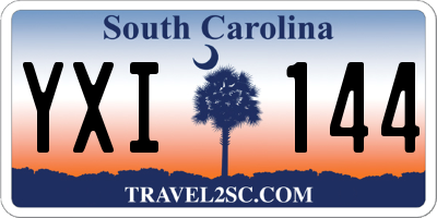 SC license plate YXI144