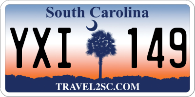 SC license plate YXI149