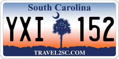 SC license plate YXI152