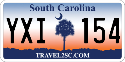 SC license plate YXI154