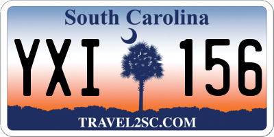 SC license plate YXI156